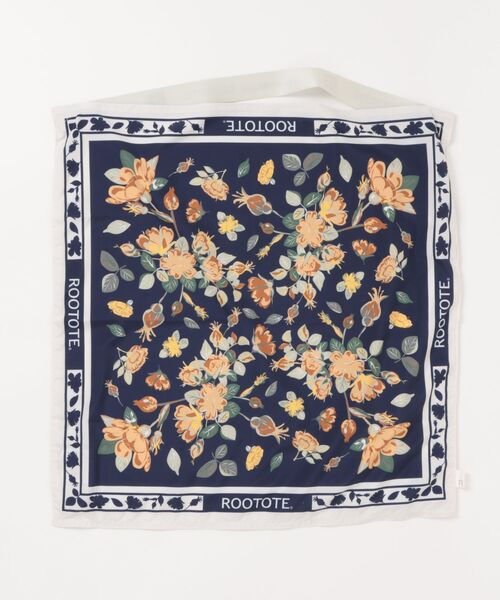 LAZY SUSAN（レイジースーザン）の「エコバッグ　ルートートＴＡＢＬＯ５０フラワー（エコバッグ/サブバッグ・レディース・ネイビー・FREE）」の2枚目の写真