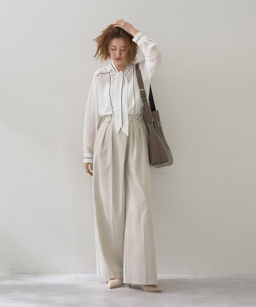 YECCA VECCA（イェッカヴェッカ）の「ベルトデザインワンハンドルショルダーバッグ（ショルダーバッグ・レディース・ブラック/ダークブラウン・FREE）」の8枚目の写真