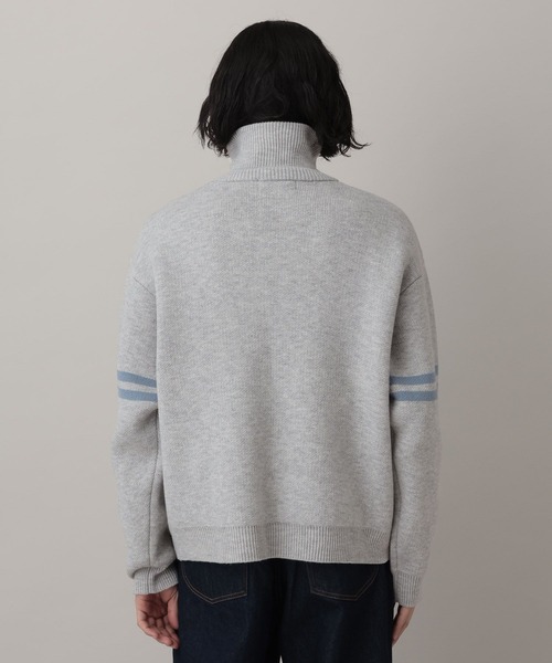 RAGEBLUE（レイジブルー）の「Line Half Zip Knit Pullover / ラインハーフジップニットプルオーバー（ニット/セーター・メンズ・グレー/ネイビー・MEDIUM/LARGE）」の16枚目の写真