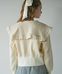 idem（イデム）の「sailor color frill rib cardigan / セーラーカラーカーディガン（カーディガン/ボレロ）」