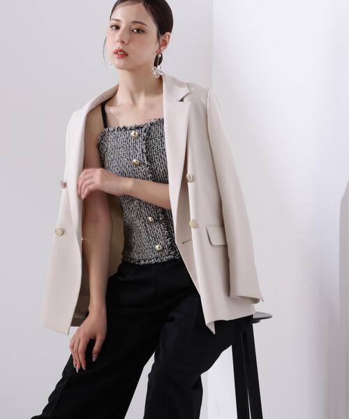 PROPORTION BODY DRESSING(プロポーションボディドレッシング)の「<L>MIXキャミオールインワン / 1216140200(つなぎ/オールインワン・レディース・ブラック系その他/ブラック・FREE)」の1枚目の写真