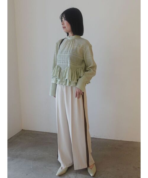 LAGUNAMOON（ラグナムーン）の「ボウタイボリュームヘムブラウス（シャツ/ブラウス・レディース・ホワイト/その他1/ミント・FREE）」の7枚目の写真