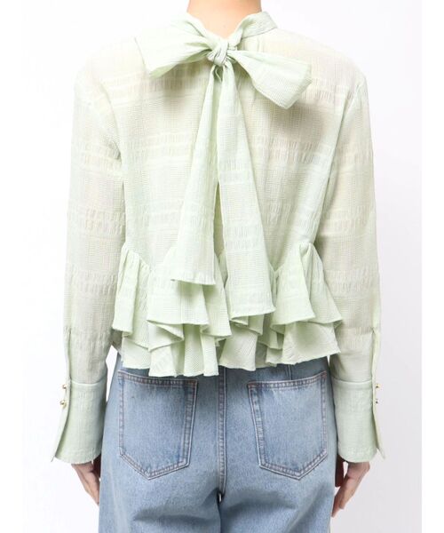 LAGUNAMOON(ラグナムーン)の「ボウタイボリュームヘムブラウス(シャツ/ブラウス・レディース・ホワイト/その他1/ミント・FREE)」の7枚目の写真