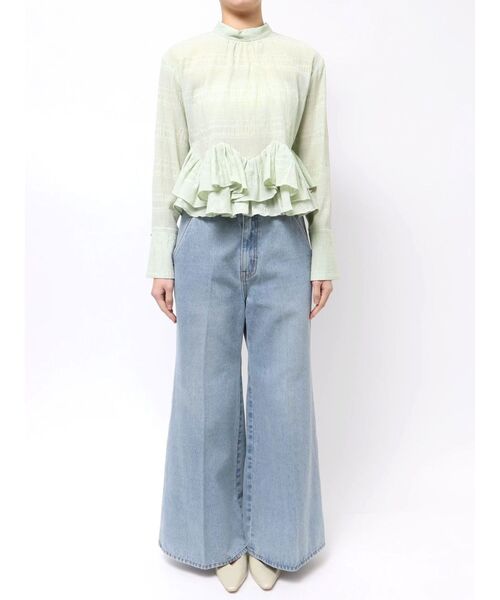 LAGUNAMOON(ラグナムーン)の「ボウタイボリュームヘムブラウス(シャツ/ブラウス・レディース・ホワイト/その他1/ミント・FREE)」の12枚目の写真