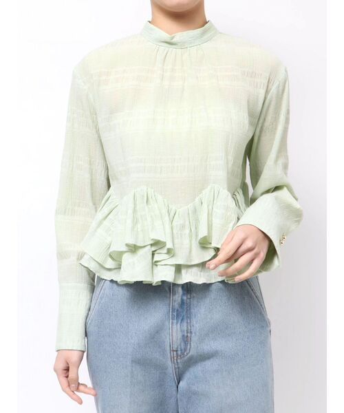 LAGUNAMOON(ラグナムーン)の「ボウタイボリュームヘムブラウス(シャツ/ブラウス・レディース・ホワイト/その他1/ミント・FREE)」の17枚目の写真