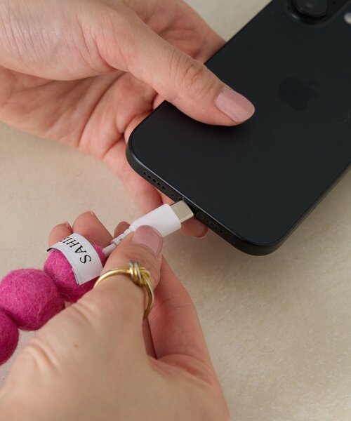 SAHIR（サヒール）の「【SAHIR サヒール】Charging cabler　typeC充電コード（スマホグッズ・レディース・ブルー/ピンク/オレンジ・0）」の9枚目の写真