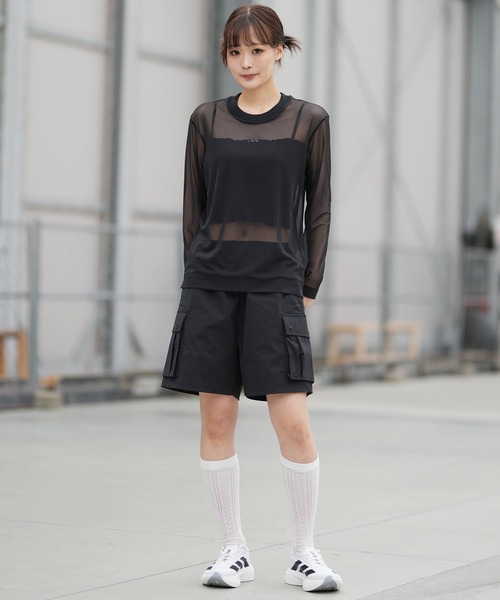 adidas(アディダス)の「adidas/アディダス W ASZN SOFTLUX LS シアーシャツ MME67(Tシャツ/カットソー・レディース・ブラック/オフホワイト・M/L)」の11枚目の写真
