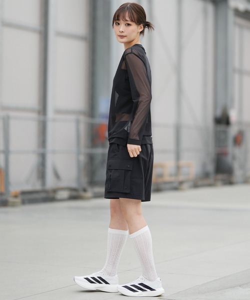 adidas(アディダス)の「adidas/アディダス W ASZN SOFTLUX LS シアーシャツ MME67(Tシャツ/カットソー・レディース・ブラック/オフホワイト・M/L)」の13枚目の写真
