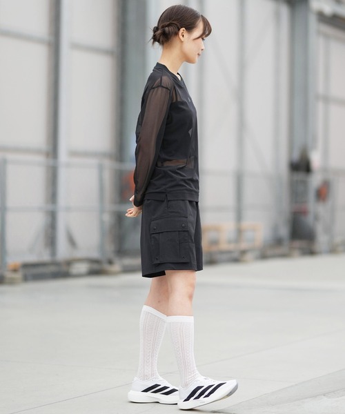 adidas(アディダス)の「adidas/アディダス W ASZN SOFTLUX LS シアーシャツ MME67(Tシャツ/カットソー・レディース・ブラック/オフホワイト・M/L)」の14枚目の写真