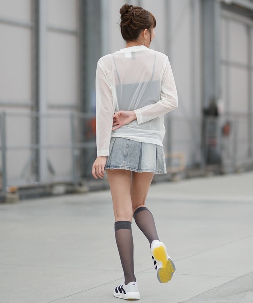adidas(アディダス)の「adidas/アディダス W ASZN SOFTLUX LS シアーシャツ MME67(Tシャツ/カットソー・レディース・ブラック/オフホワイト・M/L)」の8枚目の写真
