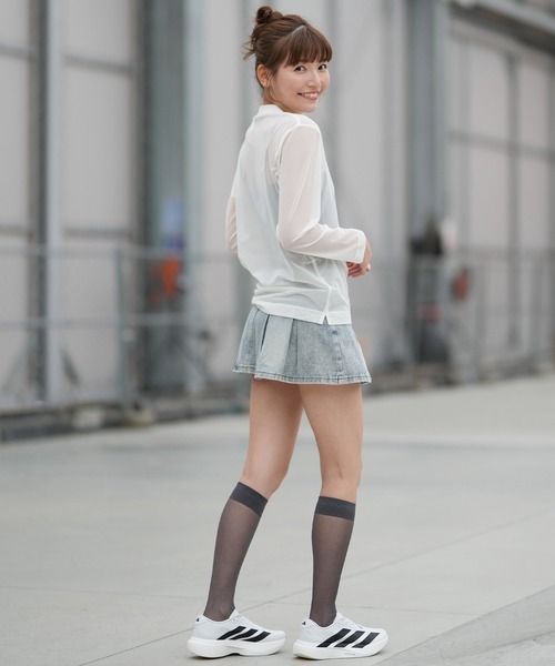 adidas(アディダス)の「adidas/アディダス W ASZN SOFTLUX LS シアーシャツ MME67(Tシャツ/カットソー・レディース・ブラック/オフホワイト・M/L)」の10枚目の写真