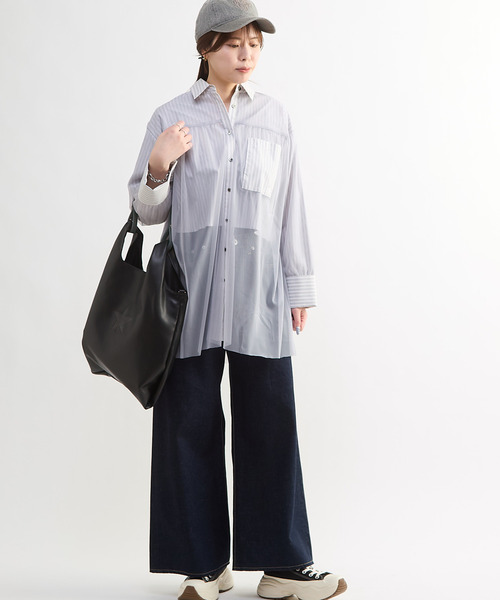 CONVERSE TOKYO(コンバーストウキョウ)の「2WAY SHOPPING TOTE BAG(トートバッグ・レディース・グレー/ブラック・FREE)」の4枚目の写真