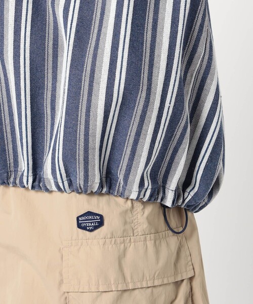 BROOKLYN OVERALL（ブルックリンオーバーオール）の「【BROOKLYN OVERALL 】ドロスト仕様　ブルゾンライクシャツ（シャツ/ブラウス・レディース・カーキ/クリーム/ネイビー/その他2・FREE）」の21枚目の写真