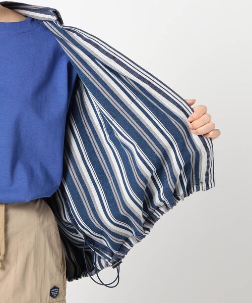 BROOKLYN OVERALL（ブルックリンオーバーオール）の「【BROOKLYN OVERALL 】ドロスト仕様　ブルゾンライクシャツ（シャツ/ブラウス・レディース・カーキ/クリーム/ネイビー/その他2・FREE）」の6枚目の写真