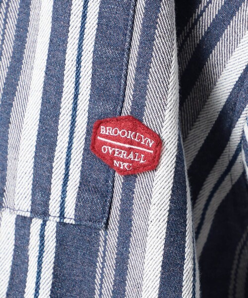BROOKLYN OVERALL（ブルックリンオーバーオール）の「【BROOKLYN OVERALL 】ドロスト仕様　ブルゾンライクシャツ（シャツ/ブラウス・レディース・カーキ/クリーム/ネイビー/その他2・FREE）」の10枚目の写真