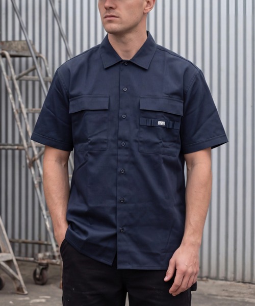 PRO CLUB (プロクラブ)の「【T17】【PRO CLUB/プロクラブ】WORKWEAR MECHANICS S/S SHIRTS(シャツ/ブラウス・メンズ・その他/ネイビー/グレー/ブラック/カーキ・LARGE)」の1枚目の写真