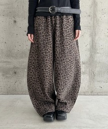 レオパードワイドイージーカーブパンツ