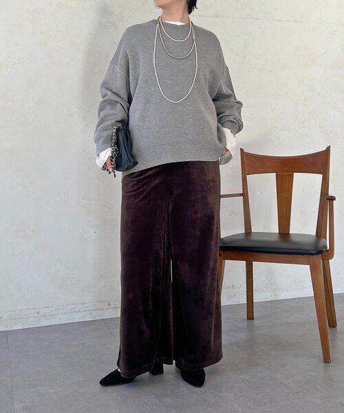 un dix cors（アンディコール）の「スエットライクラメニット（ニット/セーター・レディース・ピンク/グレー/ブラック・FREE）」の18枚目の写真