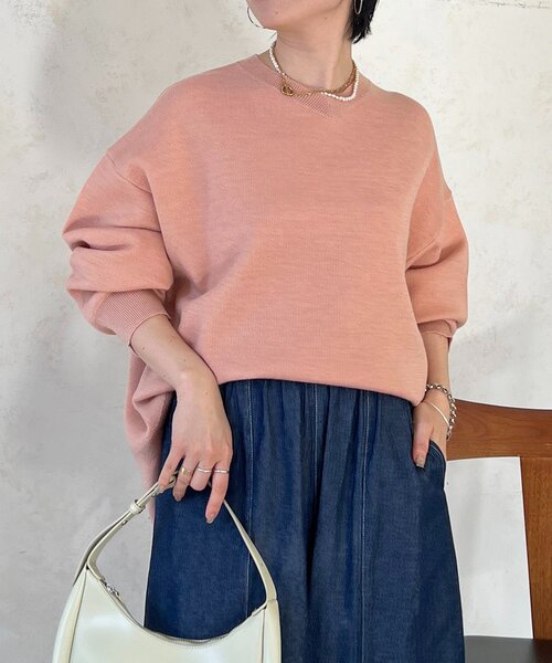 un dix cors（アンディコール）の「スエットライクラメニット（ニット/セーター・レディース・ピンク/グレー/ブラック・FREE）」の16枚目の写真