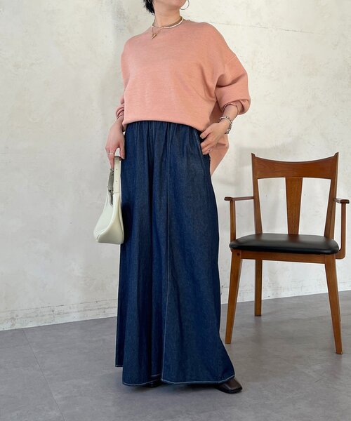 un dix cors（アンディコール）の「スエットライクラメニット（ニット/セーター・レディース・ピンク/グレー/ブラック・FREE）」の8枚目の写真