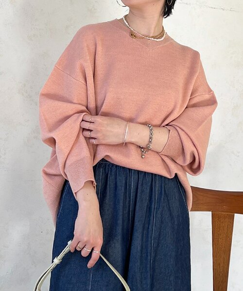 un dix cors（アンディコール）の「スエットライクラメニット（ニット/セーター・レディース・ピンク/グレー/ブラック・FREE）」の11枚目の写真