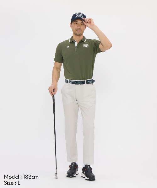 le coq sportif GOLF(ルコックスポルティフゴルフ)の「サッカーストライプスラックス(スラックス・メンズ・ブラック/グレー/ネイビー・96/88/82/76/92/85/79)」の6枚目の写真