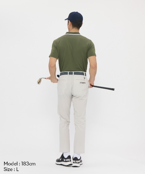 le coq sportif GOLF(ルコックスポルティフゴルフ)の「サッカーストライプスラックス(スラックス・メンズ・ブラック/グレー/ネイビー・96/88/82/76/92/85/79)」の7枚目の写真