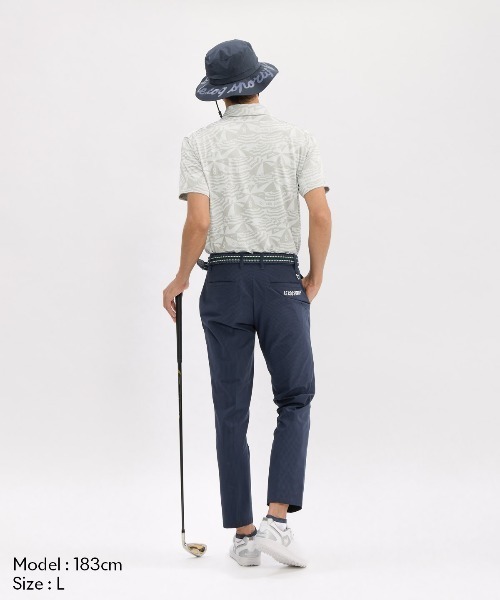 le coq sportif GOLF(ルコックスポルティフゴルフ)の「サッカーストライプスラックス(スラックス・メンズ・ブラック/グレー/ネイビー・96/88/82/76/92/85/79)」の12枚目の写真