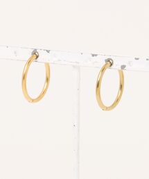 【チャイハネ】ミディーステンレスゴールドフープピアス