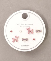 Flowering（フラワーリング）の「パール/ハート/ガーリー/セットピアス（ピアス（両耳用））」