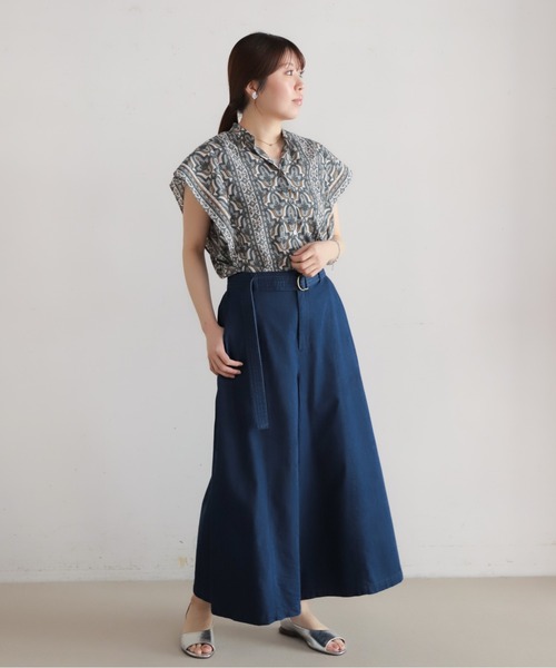 NOMBRE IMPAIR（ノンブルアンペール）の「ライトozデニム　フレアキュロット（デニムパンツ・レディース・サックスブルー/ネイビー・FREE）」の12枚目の写真