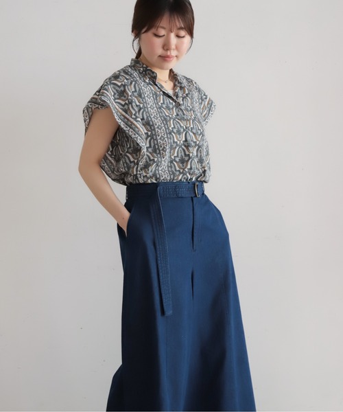 NOMBRE IMPAIR（ノンブルアンペール）の「ライトozデニム　フレアキュロット（デニムパンツ・レディース・サックスブルー/ネイビー・FREE）」の8枚目の写真