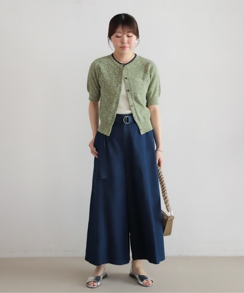 NOMBRE IMPAIR（ノンブルアンペール）の「ライトozデニム　フレアキュロット（デニムパンツ・レディース・サックスブルー/ネイビー・FREE）」の3枚目の写真