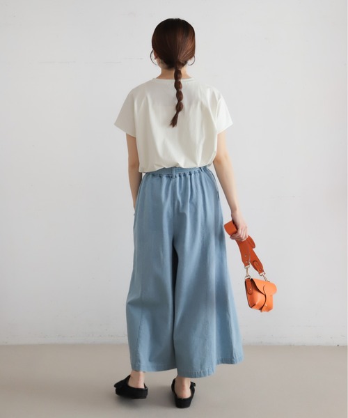 NOMBRE IMPAIR（ノンブルアンペール）の「ライトozデニム　フレアキュロット（デニムパンツ・レディース・サックスブルー/ネイビー・FREE）」の20枚目の写真