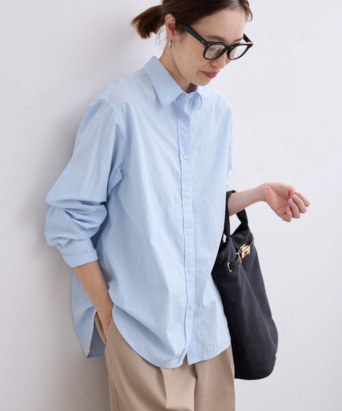 SLOBE IENA（スローブイエナ）の「《追加》Wash Cotton Color シャツ（シャツ/ブラウス・メンズ・ピンク/イエロー/サックスブルー/グリーン系その他・FREE）」の3枚目の写真