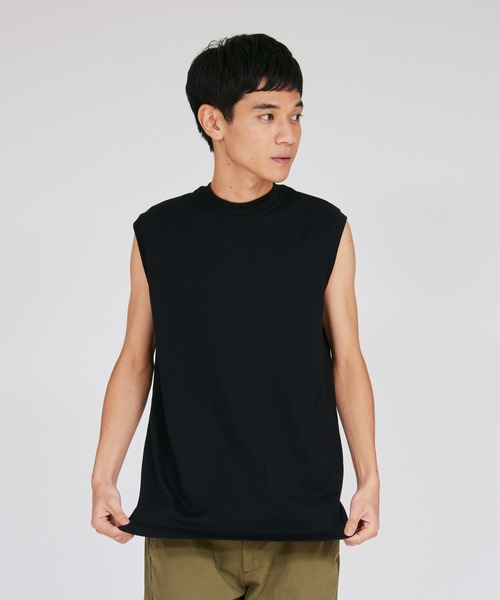 セール】【Hanes/ヘインズ】メンズ KURO スリーブレスTシャツ（Tシャツ