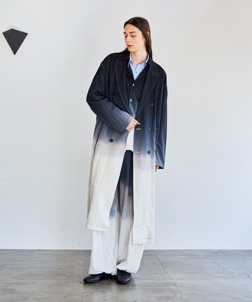 HARE(ハレ)の「Dip Dyeロングコート(HARE)(トレンチコート・メンズ・ブラック系その他/ブルー系その他・FREE)」の8枚目の写真
