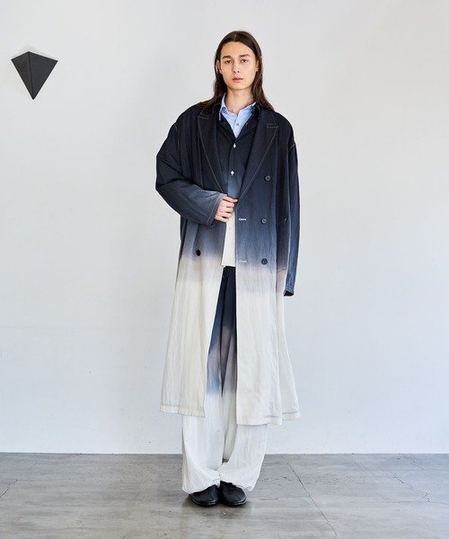HARE(ハレ)の「Dip Dyeロングコート(HARE)(トレンチコート・メンズ・ブラック系その他/ブルー系その他・FREE)」の9枚目の写真