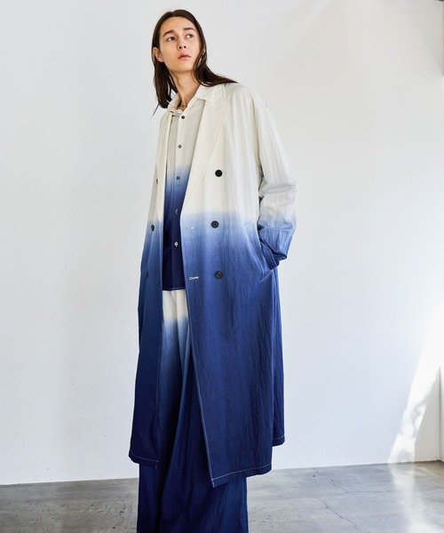HARE(ハレ)の「Dip Dyeロングコート(HARE)(トレンチコート・メンズ・ブラック系その他/ブルー系その他・FREE)」の12枚目の写真