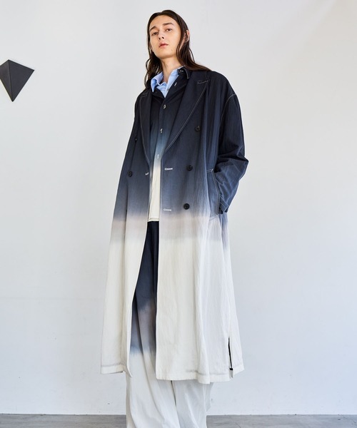 HARE(ハレ)の「Dip Dyeロングコート(HARE)(トレンチコート・メンズ・ブラック系その他/ブルー系その他・FREE)」の17枚目の写真