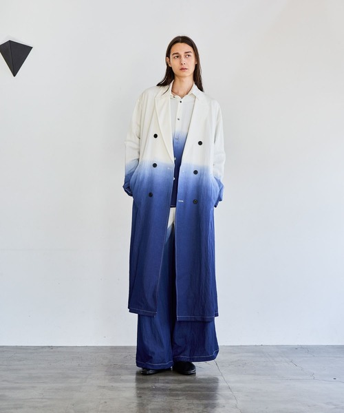 HARE(ハレ)の「Dip Dyeロングコート(HARE)(トレンチコート・メンズ・ブラック系その他/ブルー系その他・FREE)」の14枚目の写真