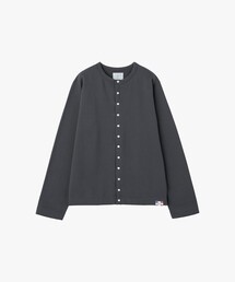 agnes b. | メンズ オーガニックコットン メルトン 長袖 カーディガンプレッション "Nacre"  [Made in France](Tシャツ/カットソー)