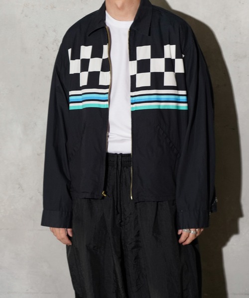TOWNCRAFT（タウンクラフト）の「TOWNCRAFT / タウンクラフト PRINTED ROCKABILLY BLOUSON プリントコットン ロカビリーブルゾン（ブルゾン・メンズ・その他1/ナチュラル/ブラック・LARGE/MEDIUM）」の10枚目の写真