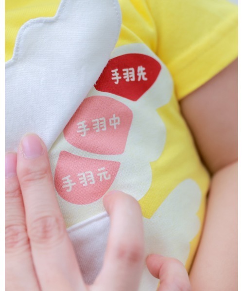 CHEEK ROOM（チークルーム）の「チークルーム コケコッコー Tシャツ（Tシャツ/カットソー・キッズ・イエロー/ピンク/グリーン・80ｃｍ/90cm/100cm/110cm/120cm/130cm）」の7枚目の写真