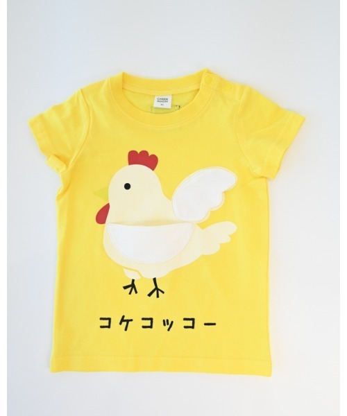 CHEEK ROOM（チークルーム）の「チークルーム コケコッコー Tシャツ（Tシャツ/カットソー・キッズ・イエロー/ピンク/グリーン・80ｃｍ/90cm/100cm/110cm/120cm/130cm）」の11枚目の写真