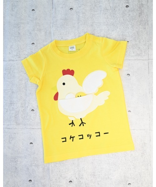 CHEEK ROOM（チークルーム）の「チークルーム コケコッコー Tシャツ（Tシャツ/カットソー・キッズ・イエロー/ピンク/グリーン・80ｃｍ/90cm/100cm/110cm/120cm/130cm）」の17枚目の写真
