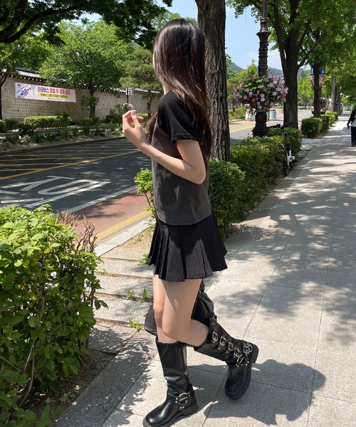 UNE MANSION(ユヌマンション)の「フェアリーナグランカジュアルレタリングバイカラー半袖Tシャツカットソー(Tシャツ/カットソー・レディース・ホワイト/ネイビー/チャコール・FREE)」の15枚目の写真