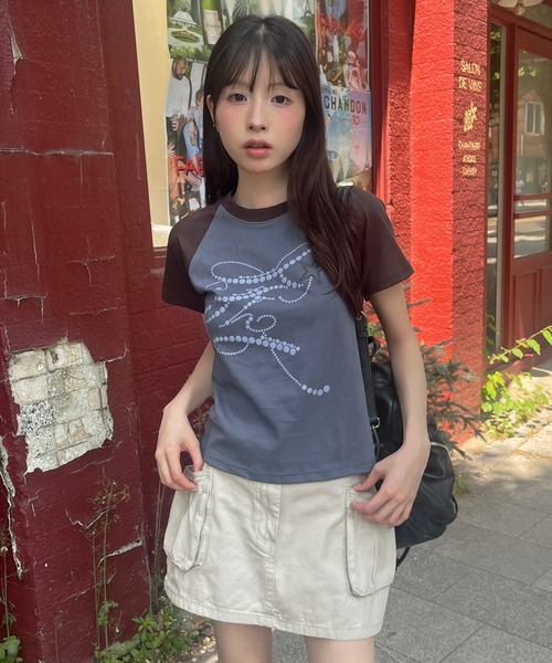 UNE MANSION(ユヌマンション)の「フェアリーナグランカジュアルレタリングバイカラー半袖Tシャツカットソー(Tシャツ/カットソー・レディース・ホワイト/ネイビー/チャコール・FREE)」の20枚目の写真