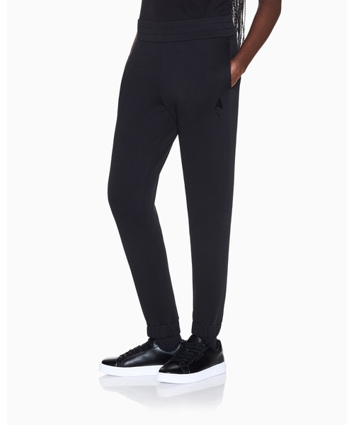 ARMANI EXCHANGE(アルマーニエクスチェンジ)の「【A|X アルマーニ エクスチェンジ】グリッターロゴ スウェットジョガーパンツ(EC限定カラー含)(スウェットパンツ・レディース・ブラック/ホワイト・SMALL/MEDIUM/LARGE/X-SMALL/X-LARGE)」の10枚目の写真