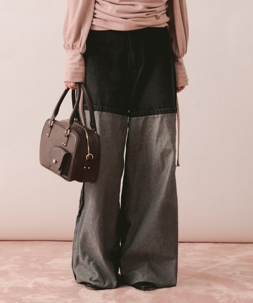 loin nuit(ロワンニュイ)の「in side out denim / インサイドアウトデニム(デニムパンツ・レディース・ブラウン/ブルー/グレー・MEDIUM/SMALL)」の1枚目の写真